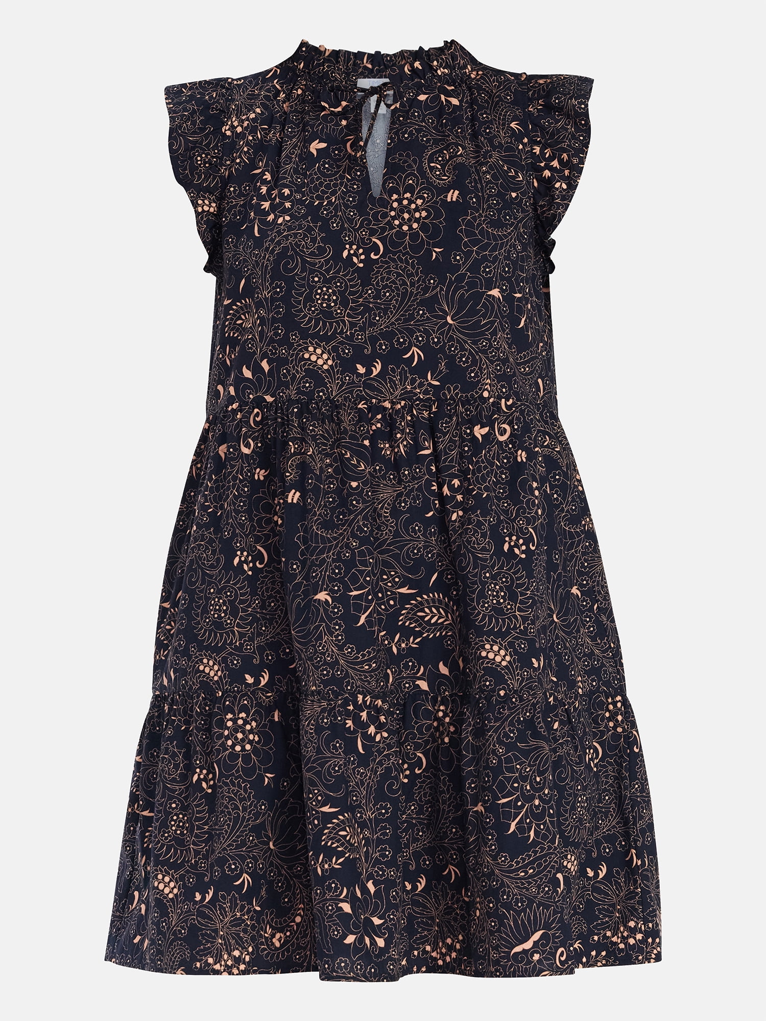 Time and Tru Women’s and Women’s Plus Flutter Sleeve Mini Dress, Sizes XS-4X