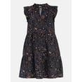 thumbnail image 6 of Time and Tru Women’s and Women’s Plus Flutter Sleeve Cotton Mini Dress, Sizes XS-4X, 6 of 6