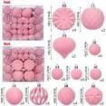 thumbnail image 3 of HomeDM 48PCS Velvet Christmas Balls Ornaments Pink Flocked Balls Christmas Tree Decorations Shatterproof Hanging Pendant for Xmas Tree Holiday Home Decor, 3 of 8