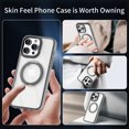 thumbnail image 5 of Allytechgroup Clear Phone Case for iPhone 16 with Stand, Support Wireless Charging Magnetic Phone Case with Kickstand Shockproof Protective Back Cover for Apple iPhone 16, Black, 5 of 8
