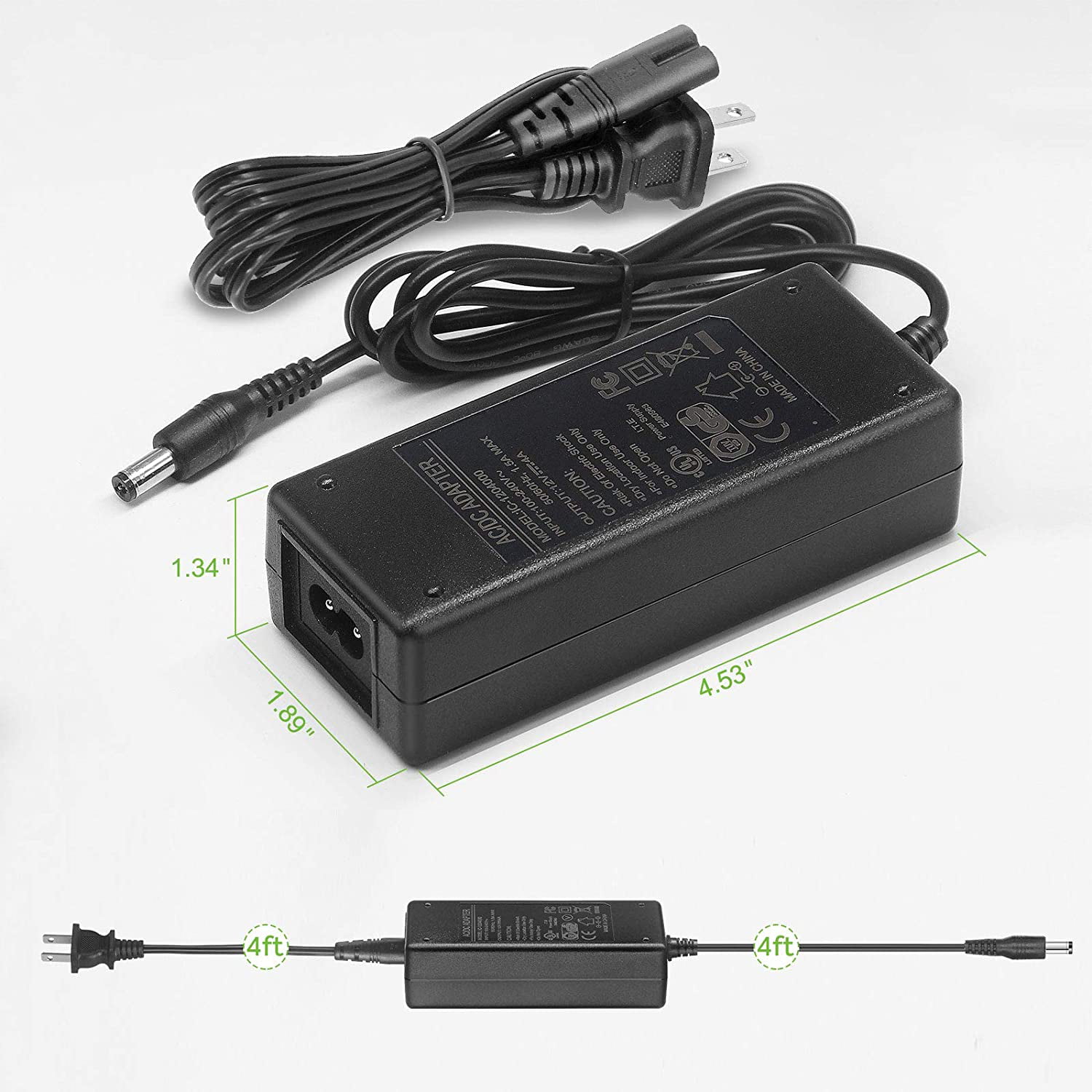 UL-Listed Mix Brands DC12V 1A Switching Power Supply Adapter 5 Pack Refurbished 
