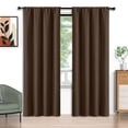 thumbnail image 1 of Cortinas Blackout Marrones 52x96 Pulgadas, Juego de 2 Cortinas con Bolsillo para Barra, Aisladas Térmicamente, Decoración Sólida para el Hogar, Cortinas para Sala de Estar y Recámara, Privacidad Aseg, 1 of 7