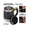 thumbnail image 4 of Inteprter Taza mezcladora automática de 400ML, taza mezcladora de acero inoxidable, contenedor de almacenamiento, tazas de regalo, de oficina Juegos de servir café y té Inteprter HA060840-00B, 4 of 6