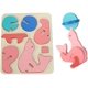 thumbnail image 3 of Rompecabezas de animales de madera 3D, juego de 4 + libro electrónico para niños pequeños preescolares de 4 5 6 7 años, juguetes educativos STEM Montessori – pato, ardilla, pavo real, foca, 3 of 7