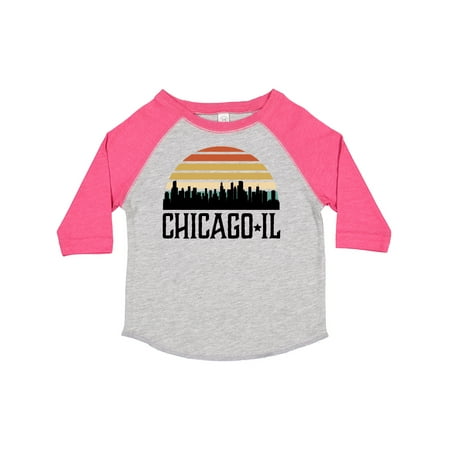 

Inktastic Chicago Illinois Skyline Vintage Gift Toddler Boy or Toddler Girl T-Shirt