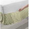 thumbnail image 2 of Yellow and White Bed Skirt, Futuristic of Hexagon Shapes on a Plain Background, Elastic Bedskirt Dust Ruffle Wrap Around for Bedding Decor, 4 Sizes, Earth Yellow Dimgray, by Ambesonne, 2 of 2