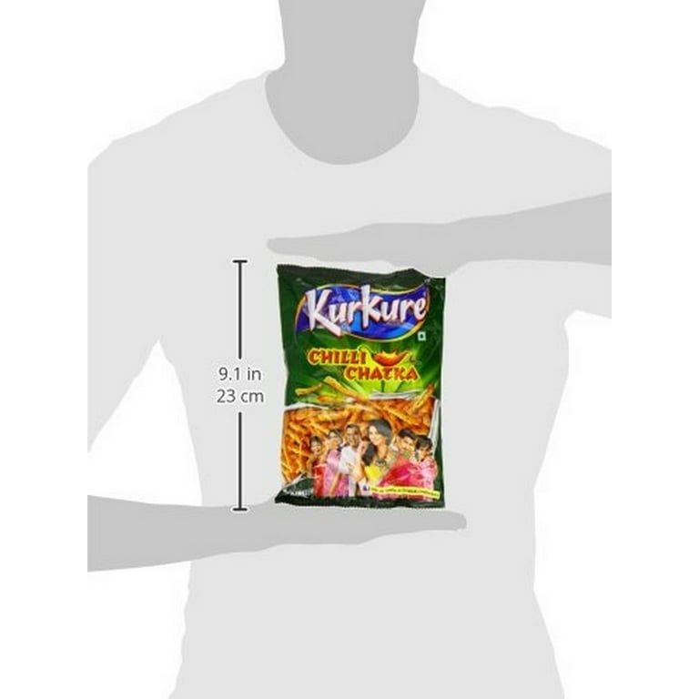 KURKURE, Chilli Chatka, Pack of 6, 3.17oz, Extra Spicy Snack