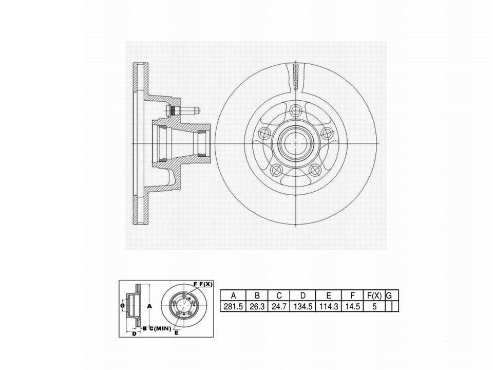 Winstop Brake Rotor and Hub Assembly, Front WS234067, Ford LTD 1986-1979