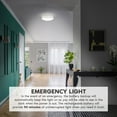 thumbnail image 5 of Luxrite 14 Inch LED Emergency Light with Battery Backup, 18W, 5 CCT Colors, 1440 Lumens, Dimmable, 120-277V, Damp Rated, 5 of 9