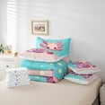 thumbnail image 4 of Erosebridal Axolotl Bed in a Bag Queen size for Teens, Stars Bed Set, Mystic Starry Sky Reversible Bedding Queen Size, Super Cozy Room Decoration, 7-Piece, 4 of 6