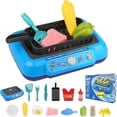 thumbnail image 2 of HUASHENG 20PC Gourmet Cooking Box Toy Simulation Cooking Toy Pretend Play Gourmet Cooking Box Water Fryer Food Cooking Box Play Food Grill With Cooking Utensils Sets Light, 2 of 5