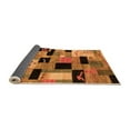 thumbnail image 2 of Ahgly Company Indoor Round Abstract Orange Modern Area Rugs, 5' Round, 2 of 4