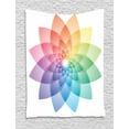 thumbnail image 1 of Rainbow Mandala Tapestry, Lotus Flower Design with Many Colors Abstract Kaleidoscopic Petal Pattern, Wall Hanging for Bedroom Living Room Dorm Decor, 60W X 80L Inches, Multicolor, by Ambesonne, 1 of 2