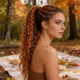 thumbnail image 5 of Leutsin Elastic Dread Ponytail Salty-Soul - Boho Braided Ponytail Extension with Hair Tie,Lightweight Natural Hand-Braided Braids Long Dreadlock Beads Ponytail for Women Men,Casual Styles (Style G), 5 of 8