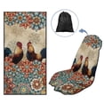 thumbnail image 5 of Xixirimido Boho Mandala Roosters Print Universal Car Towel Seat Cover for Post Gym Workout Swimming Running Soft Breathable Automotive Front Seat Protector Car Accessories, 5 of 8