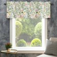 thumbnail image 4 of Watercolor Flowers Valances for Windows Spring Herb Leaf Plant Rod Pocket Curtain Valance Window Treatment Short Curtains for Kitchen Living Room, 58"x16", 4 of 9