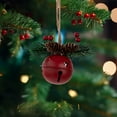 thumbnail image 6 of JWshufel Christmas Tree Decorations Christmas Home Decor Iron Bells Pendant Holiday Hanging Decoration for Indoor Outdoor Table Door Shelf Festive Gift for Family Friends Happiness Arrival 5.9in Red, 6 of 6