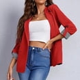 thumbnail image 4 of Abrigo de traje para mujer, chaqueta de negocios para mujer, chaqueta de negocios de color puro, abrigo de oficina para mujer, durabilidad probada en el tiempo, 4 of 9