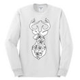 thumbnail image 2 of Deer Rose Animal Lover Mens Long Sleeve Shirt, White, X-Large, 2 of 3