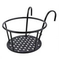 thumbnail image 1 of Iron Hanging Railing Planter Flower Pot Holder Plants Baskets for Patio Balcony Porch or Fence, 1 of 2