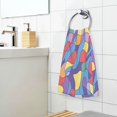 thumbnail image 3 of Yayeee 2 Pack Hand Towels for Bathroom 100% Cotton 16" x 28" Soft Absorbent Kitchen Towel, Yellow Wavy Plaid, 3 of 7