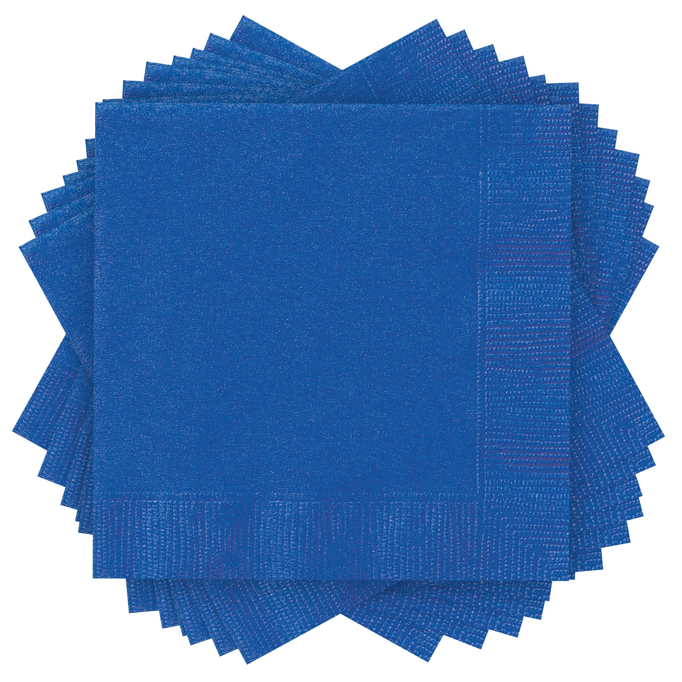 Way To Celebrate Disposable Paper Napkins, Blue, 6.5 in x 6.5 in, 75 Count