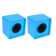 thumbnail image 1 of CIMAXIC 2Pcs Portable ABS Injection Molding Square Shaped Interview Mic Microphone Logo Flag Station Logo(Blue),2.72"X2.72"X2.05", 1 of 4