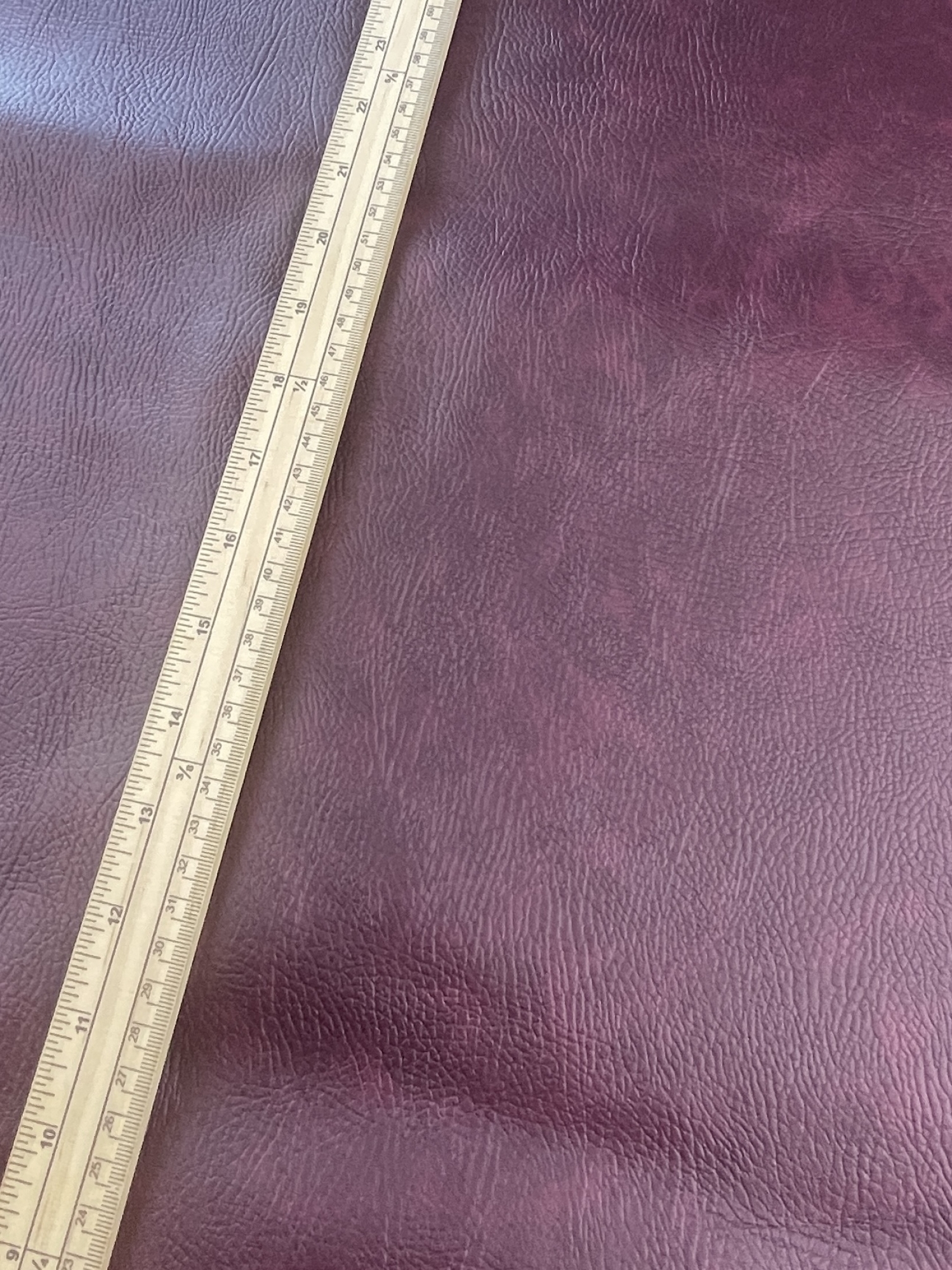 Minerva Heavy Fire Retardant Faux Leather Fabric Wine - per yard
