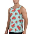 thumbnail image 2 of Picia Watermelon Printed Men’s Performance Tank, Men's Workout Tank Top Moisture-Wicking Tank Top Muscle tee, Breathable Workout Shirt-3X-Large, 2 of 7