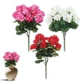 thumbnail image 2 of Geranium Flowers For Outdoors Decoration Silk Floral Flower For Porch Garden Table Centerpieces Home Indoor Outside Spring Decor, 2 of 9