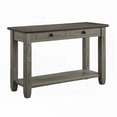 thumbnail image 4 of Antique Gray 1pc Sofa Table with 2 Dovetail Drawers & Lower Shelf, Crafted from Wood and Engineered Wood, 4 of 6