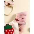 thumbnail image 6 of Musuos Baby Girl Summer Outfit, 3 6 121 8Months Strawberry Embroidery Fly Sleeve Romper Dress Bow Headband 2 Piece Set, 6 of 9