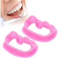 thumbnail image 1 of Abridor de boca de 2 piezas, encogimiento de boca de silicona reutilizable para juego de desafío de protector bucal de examen oral (rosa), 1 of 5