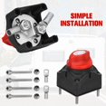 thumbnail image 4 of OUSITAID Battery Switch 12V-60V Battery Disconnect Switch Battery Power Cut Switch Disconnect Isolator with Mounting Bolts & 8mm Copper Ring Terminal for Car Truck Boats RV ATV (On/Off), 4 of 8