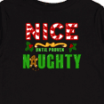 thumbnail image 4 of Inktastic Nice Until Proven Naughty with Holly and Gingerbread Man Boys or Girls Long Sleeve Toddler T-Shirt, 4 of 5