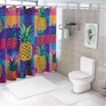 thumbnail image 7 of Sheronv Pineapple Bathroom Décor Set with Hooks, Graphic Print Polyester Fabric Shower Curtain for Bathroom Decoration 36"x72, 7 of 7