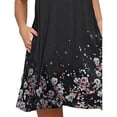 thumbnail image 3 of Uhndy Women's Plus Size Sleeveless Swing Mini Dresses Summer Beach A Line Sundress #2 Floral Black S, 3 of 3