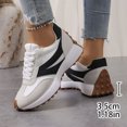 thumbnail image 4 of HEWUQI Platform Bowling Shoes for Women Wedge Breathable Sneakers Lightweight Casual Running Comfortable Walking Tennis Shoes White Size 8, 4 of 6