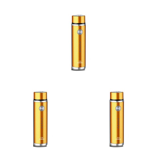 Guardoinrt Electric Mini Shaver USB Charging LED Battery Display Pocket Home Car Travel Shaving Machine Trimmer for Man Male Gold 3Set