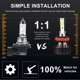 thumbnail image 5 of Gwong Autos 2pcs H1 H4 H7 H11 LED Bombilla de COB 6000K impermeable DRL FROG LIGHT LEPTS Gwong 24010994, 5 of 6
