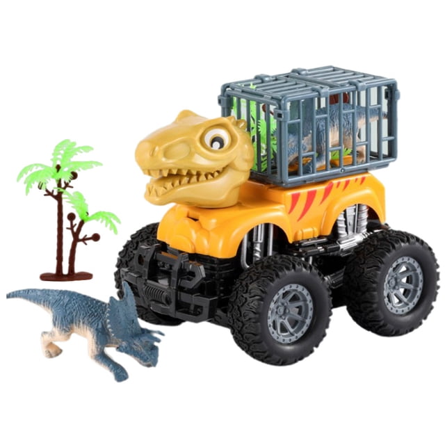 Coche Transportador De Dinosaurios Para Niños, Juguete Con Dinosaurio De Juguete, Vehículo De Ingeniería Grande, Coche De Tracción Por Fricción, Juego De Coches De Dinosaurios Para Niños Eigraketly FN007277-02