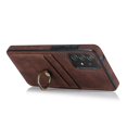 thumbnail image 3 of KAIYANG Funda para teléfono Samsung Galaxy A52 4G/5G/A52s 5G con soporte de anillo y tarjetero de TPU con revestimiento retro, estilo E, color marrón, 3 of 5