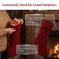 thumbnail image 3 of Unique Bargains Durable Luxurious Cable-Knit Christmas Stocking Red 18", 3 of 5