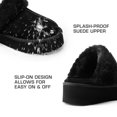 thumbnail image 5 of Dream Pairs Women's Waterproof Platform Slippers Genuine Suede Fuzzy Easy-Cozy Memory Foam Shoes for Indoor & Outdoor, 5 of 6