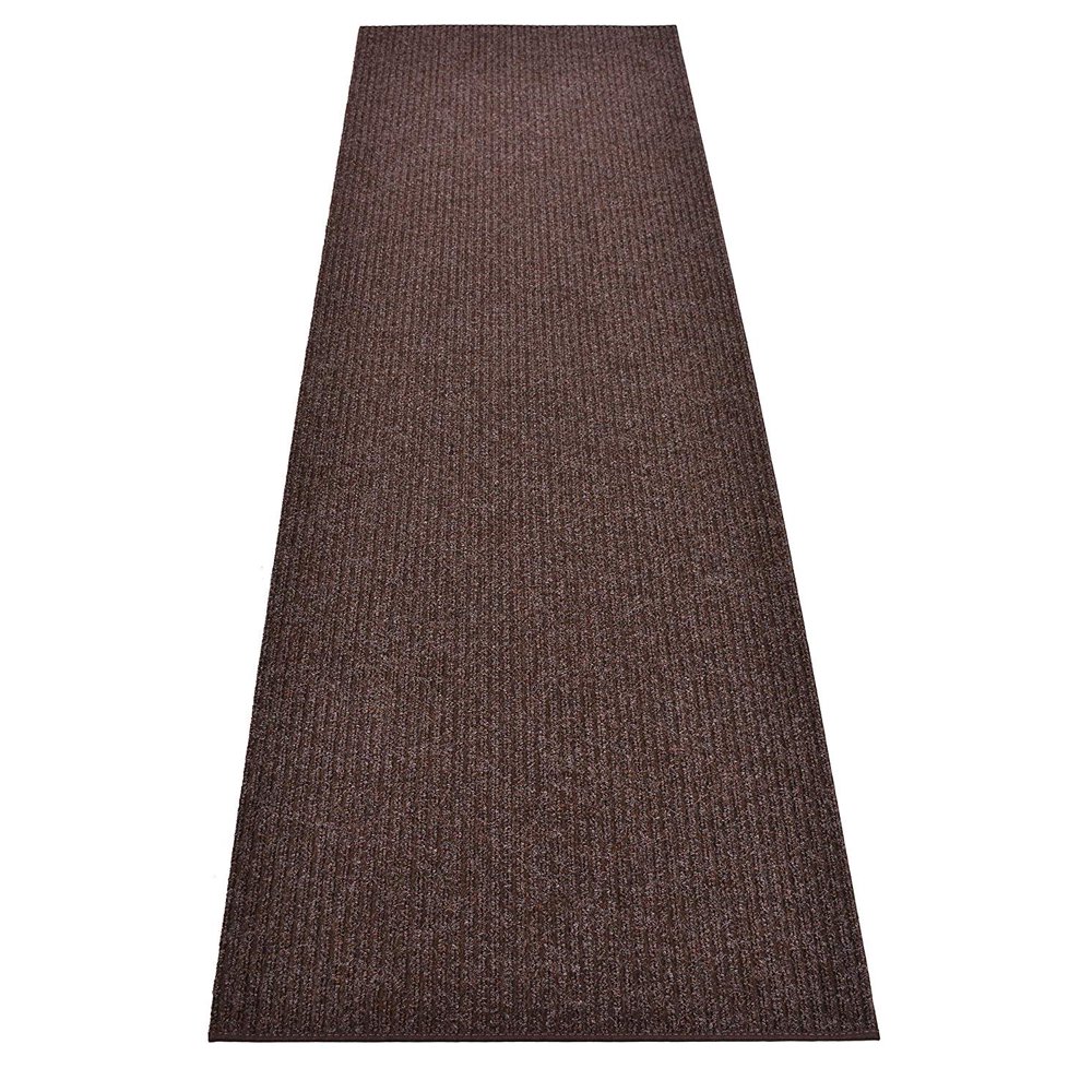 Custom Size Rug Runner Brown Color Indoor Outdoor Slip Resistant Cut to