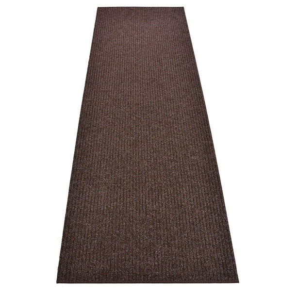 Custom Size Rug Runner Brown Color Indoor Outdoor Slip Resistant Cut to