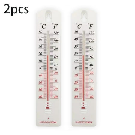 

Dreamhall 2Pcs Wall Thermometer Indoor Outdoor Home Office Garden Temperature Mounted White