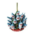 thumbnail image 5 of Hyped Tree-Shaped Stacked Blue Shark Acrylic Ornaments - Vibrant Flat Pendant Decor, Shatterproof Hanging Accents for Christmas Tree, Wall, Shelf & Home Holiday Displays, 3.15in, C, 5 of 5