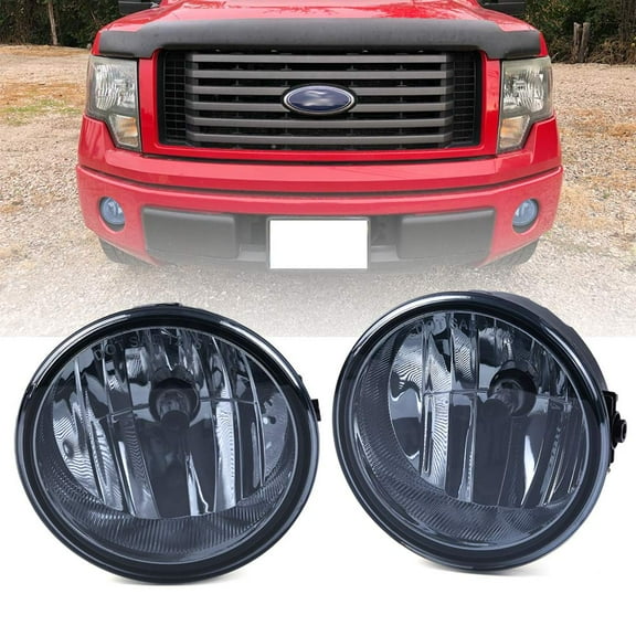 PIT66 Fog Lights, Fit for 06-10 Ford F-150 /06-08 Lincoln Mark LT Left/Right Bumper Driving Fog Lamps with Bulb Smoky Lens