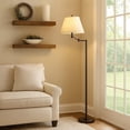 thumbnail image 7 of Benjara 3 Way Metal Body Floor Lamp with Swing Arm & Conical Fabric Shade- Black, 7 of 7